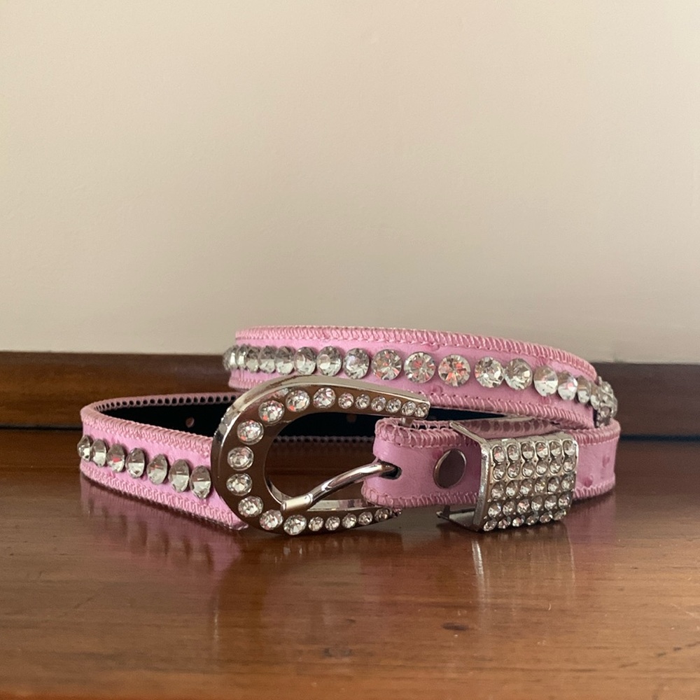 Pink western rhinestone belt, jeweled, bling belt, cowgirl, rodeo